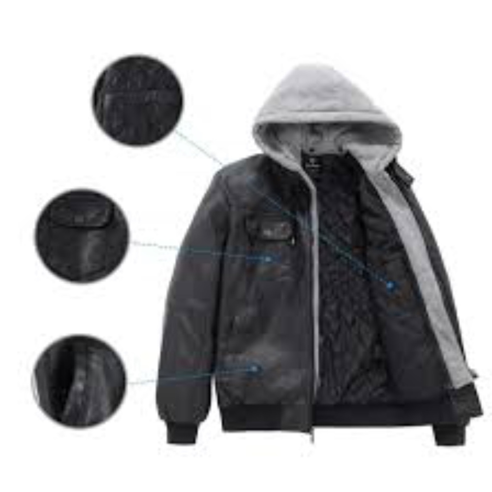 Men's large WANTDO black bomber style jacket